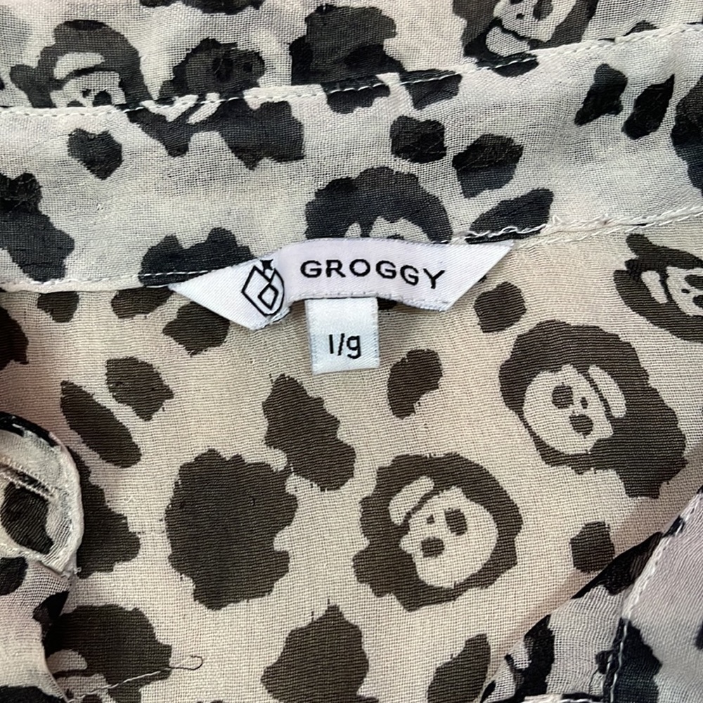 Scull print sheet blouse